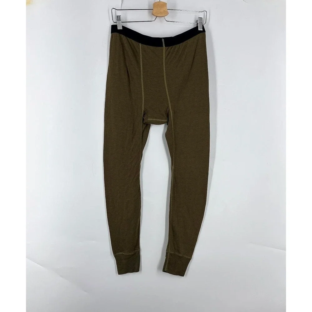 Duofold Mens Merino Wool Blend Thermal Base Layer Set Brown Medium Long John Top